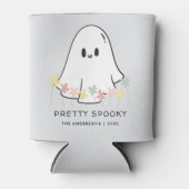 Rafraîchisseur Pour Canette Joli Fantôme Floral d'Halloween (Devant)