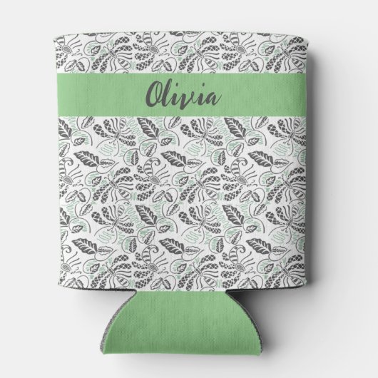 Rafraîchisseur Pour Canette Joli gris vert en été Batik (Dos)