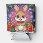 Rafraîchisseur Pour Canette Joli lapin de Noël (Dos)