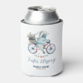 Rafraîchisseur Pour Canette Joli lapin de Pâques à vélo (Can devant)