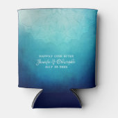 Rafraîchisseur Pour Canette Joli Mariage Abstrait Mandala bleu (Devant)