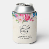 Rafraîchisseur Pour Canette Joli Mariage de frontière rose et bleu (Can Dos)