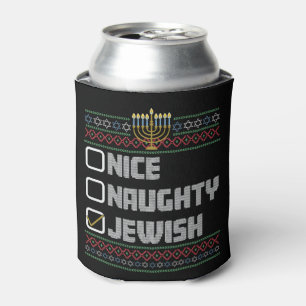 Rafraîchisseur Pour Canette Joli Moche Juif Santa Noël Hanukkah dégueulasse