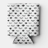 Rafraîchisseur Pour Canette Joli Motif Doodle Eyelash (Devant)
