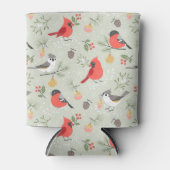 Rafraîchisseur Pour Canette Joli Noël Oiseau Motif Design de vacances (Devant)