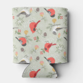 Rafraîchisseur Pour Canette Joli Noël Oiseau Motif Design de vacances (Dos)