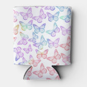 Rafraîchisseur Pour Canette Jolie fille Pastel Butterfly Motif Iridescente (Devant)