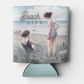 Rafraîchisseur Pour Canette Jolie plage de sable brun et salé (Devant)