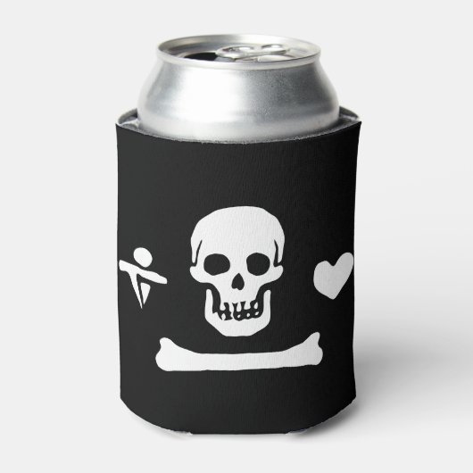 Rafraîchisseur Pour Canette Jolly roger du drapeau de Stede Bonnet Pirate (Can devant)