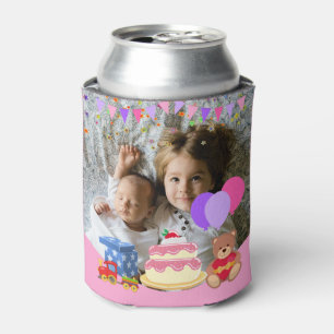 Rafraîchisseur Pour Canette Jouets pour enfants roses mignonette Fête d'annive