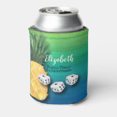 Rafraîchisseur Pour Canette Joueur Bunco Monogram Beach Pineappy Dice (Can Dos)