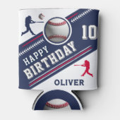 Rafraîchisseur Pour Canette Joueur de baseball Ball Jeu d'anniversaire à thème (Devant)