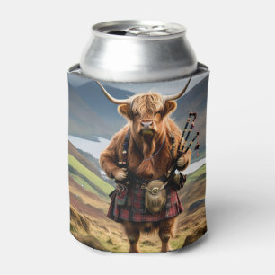 Rafraîchisseur Pour Canette Joueur de cornemuse de vache des Highlands écossai