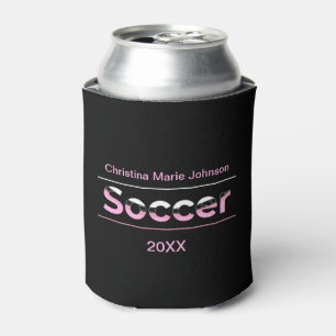 Rafraîchisseur Pour Canette Joueur de soccer minimaliste Word Art - Arc