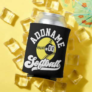 Rafraîchisseur Pour Canette Joueur de softball personnalisé AJOUTER LE NOM Équ