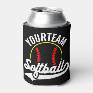 Rafraîchisseur Pour Canette Joueur d'équipe de softball ADD NOM Personnalisé L