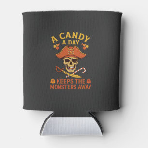 Rafraîchisseur Pour Canette Jour de bonbons Halloween Pirate Crâne Canne