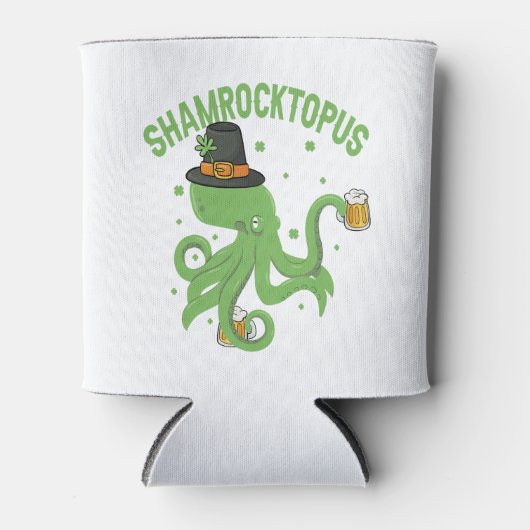 Rafraîchisseur Pour Canette Jour de la Saint Patrick octopus Shamrocktopus Lep (Devant)