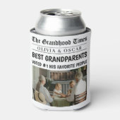 Rafraîchisseur Pour Canette Journal personnalisé | Meilleur cadeau grand-paren (Can devant)