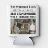 Rafraîchisseur Pour Canette Journal personnalisé | Meilleur cadeau grand-paren (Dos)