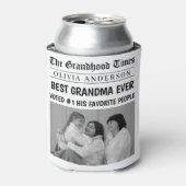 Rafraîchisseur Pour Canette Journal personnalisé | Meilleure grand-mère (Can devant)