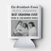 Rafraîchisseur Pour Canette Journal personnalisé | Meilleure grand-mère (Dos)