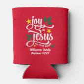 Rafraîchisseur Pour Canette JOY IN JESUS Christian Christmas Custom Name (Dos)
