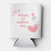 Rafraîchisseur Pour Canette Joyeuse 1ère Fête des mères sur un (Devant)