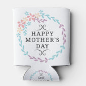 Rafraîchisseur Pour Canette Joyeuse Fête des Mères, Design floral (Dos)