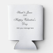 Rafraîchisseur Pour Canette Joyeuse Saint-Valentin nom date message simple ele (Dos)
