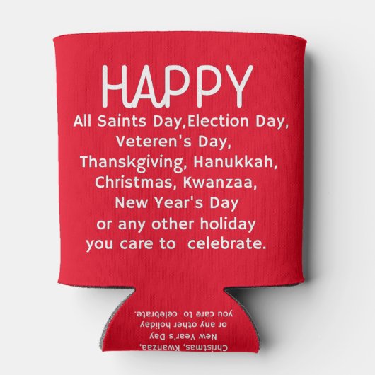 Rafraîchisseur Pour Canette Joyeuses fêtes (Dos)