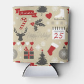 Rafraîchisseur Pour Canette Joyeuses fêtes (Devant)