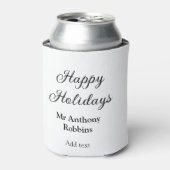 Rafraîchisseur Pour Canette Joyeuses vacances ajouter nom date année simple mi (Can devant)