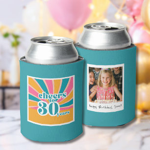 Rafraîchisseur Pour Canette Joyeux 30e anniversaire Teal