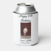 Rafraîchisseur Pour Canette Joyeux 40e anniversaire photo moderne simple (Can Dos)