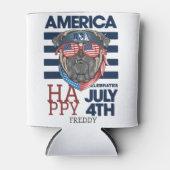 Rafraîchisseur Pour Canette Joyeux 4 juillet fête de l'Indépendance (Devant)