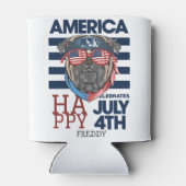 Rafraîchisseur Pour Canette Joyeux 4 juillet fête de l'Indépendance (Dos)