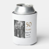 Rafraîchisseur Pour Canette Joyeux 50e anniversaire ajouter nom du couple date (Can devant)