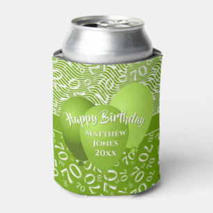 Rafraîchisseur Pour Canette Joyeux anniversaire 70e numéro Motif vert et blan