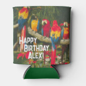 Rafraîchisseur Pour Canette Joyeux anniversaire de perroquets (Devant)