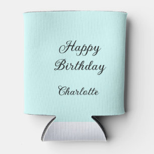 Rafraîchisseur Pour Canette Joyeux anniversaire fond bleu nom stylé élégant