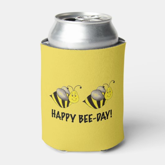 Rafraîchisseur Pour Canette Joyeux Bumblebee Jaune Bumble Abee Jaune Anniversa (Can devant)