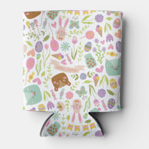 Rafraîchisseur Pour Canette Joyeux Bunny de Pâques modèle floral