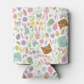 Rafraîchisseur Pour Canette Joyeux Bunny de Pâques modèle floral (Dos)