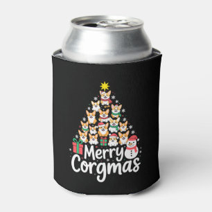 Rafraîchisseur Pour Canette Joyeux Corgmas Noël Corgi Chien Arbre Bonhomme de