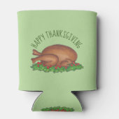 Rafraîchisseur Pour Canette Joyeux dindon Jour Thanksgiving Diner Cranberries (Dos)