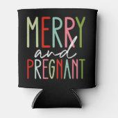 Rafraîchisseur Pour Canette Joyeux et grossesse mère Noël (Devant)