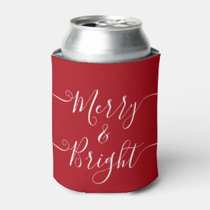 Rafraîchisseur Pour Canette Joyeux Et Lumineux Caligraphie moderne Noël roug