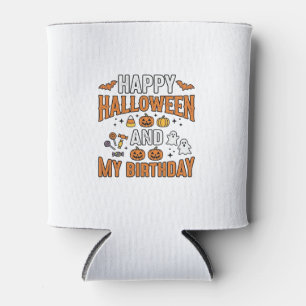 Rafraîchisseur Pour Canette Joyeux Halloween et mon anniversaire design vintag