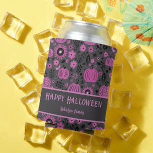 Rafraîchisseur Pour Canette Joyeux Halloween Famille Citrouille Violette